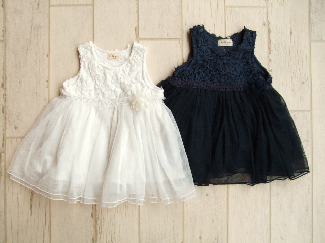 Kid S Zoo キッズ ズー Baby お花付チュール チュニック 2色 70 90 W メール便可 送料160円